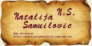 Natalija Samuilović vizit kartica